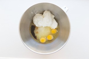 wet ingredient in bowl