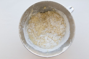 mixing wet and dry ingredients