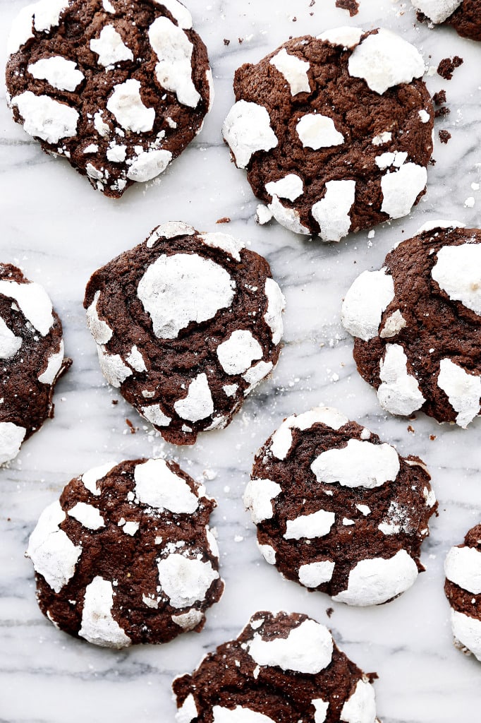 Chocolate Crinkle Cookies on counter | Broma Bakery