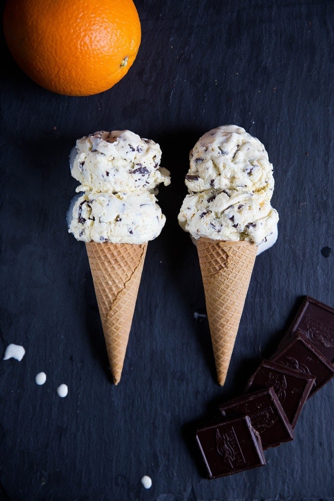 Orange Chocolate Chip Ice Cream combines zesty oranges with sweet chocolate chips and a creamy vanilla custard base. Yum!
