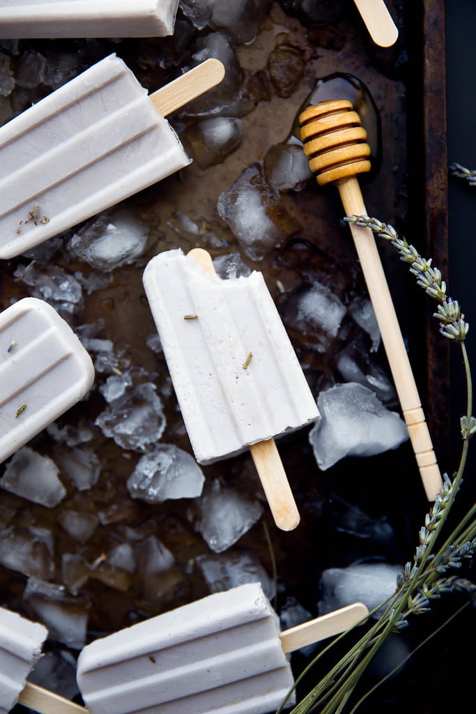 Honey Lavender Popsicles are perfect for summer, and at only 67 calories each, they won't kill your beach bod either!