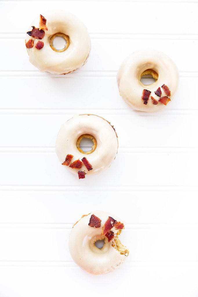 When you can't decide between savory and sweet, choose baked Maple Bacon Donuts! Because everything is better with a little bacon.
