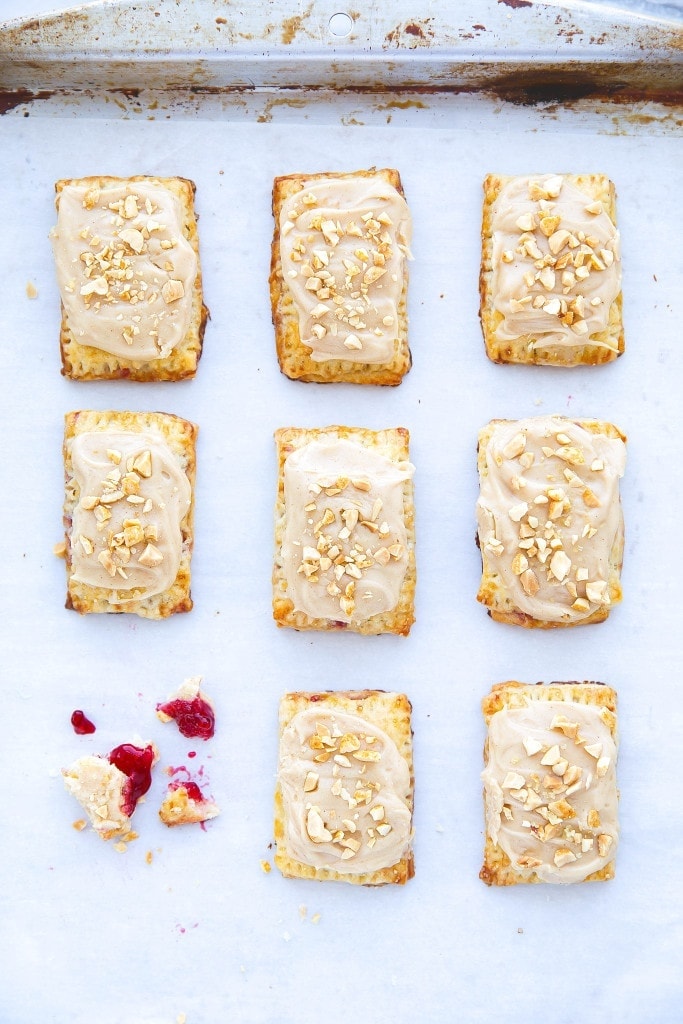 In honor of National Pi Day, these Mini Peanut Butter Jelly Pop Tarts combine flakey pastry strudel, a jelly center, and peanut butter icing in this bite sized treat that everyone will love!