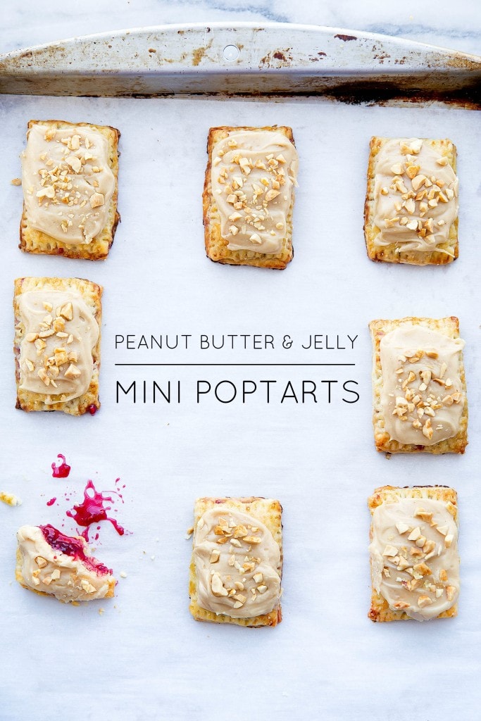 In honor of National Pi Day, these Mini Peanut Butter Jelly Pop Tarts combine flakey pastry strudel, a jelly center, and peanut butter icing in this bite sized treat that everyone will love!