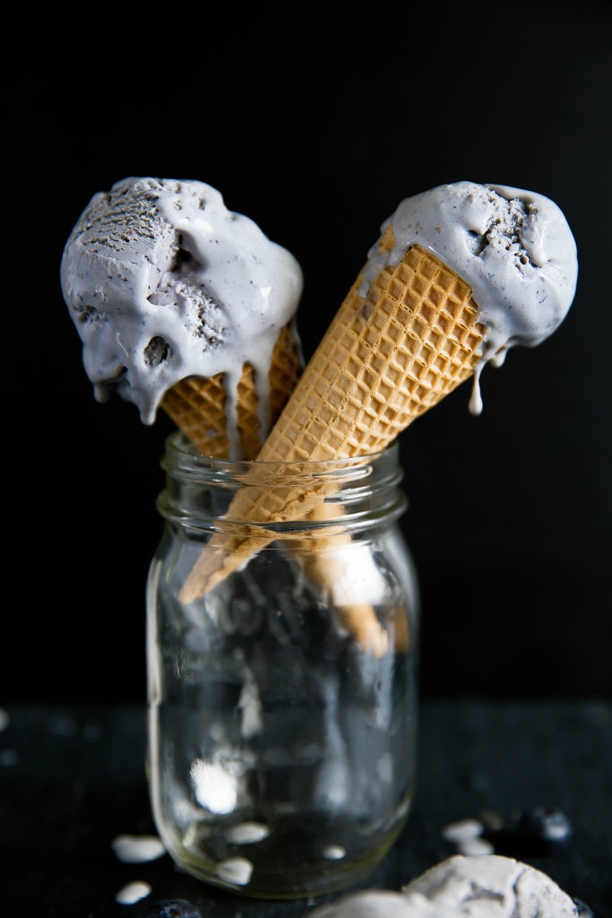 Blueberry Cheesecake Ice Cream combines decadent cheesecake with loads of fresh blueberries in this creamy and delicious ice cream!