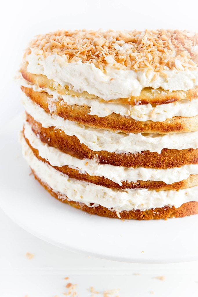 We're taking pina coladas to the next level with this five layer pineapple and coconut Pina Colada Cake. It just screams summer! 