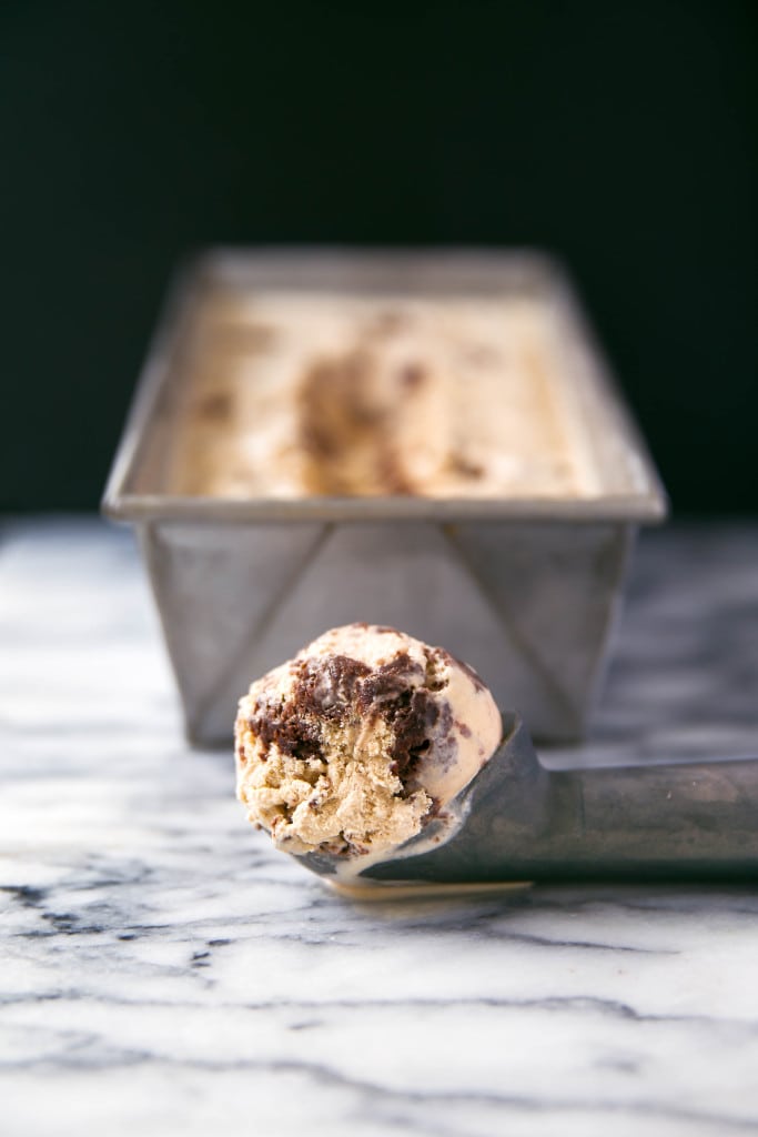 Brown Butter Brownie Ice Cream: nutty brown butter ice cream swirled with fudgy brownie pieces. One bite and you're in ice cream heaven.