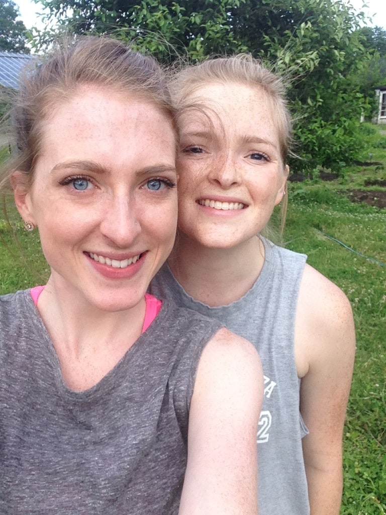 Rebe & I at the farm