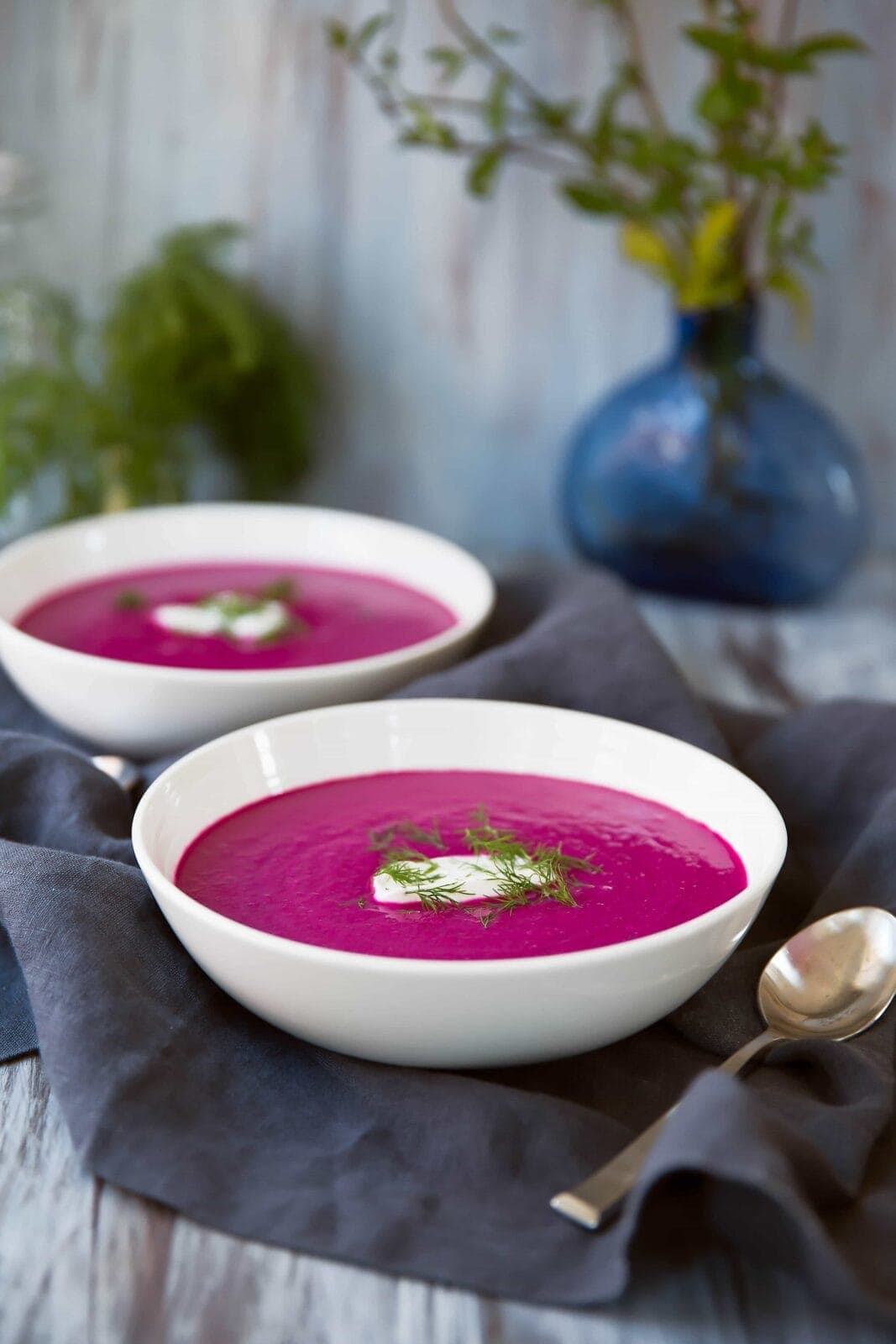 A cold beet & cucumber borscht that is light yet hearty--perfect for an early fall evening or lunch!