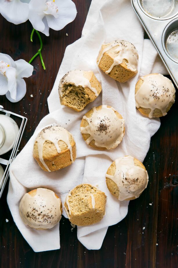 Move over, lattes. Dirty chai spiced muffins topped with an espresso glaze coming through!