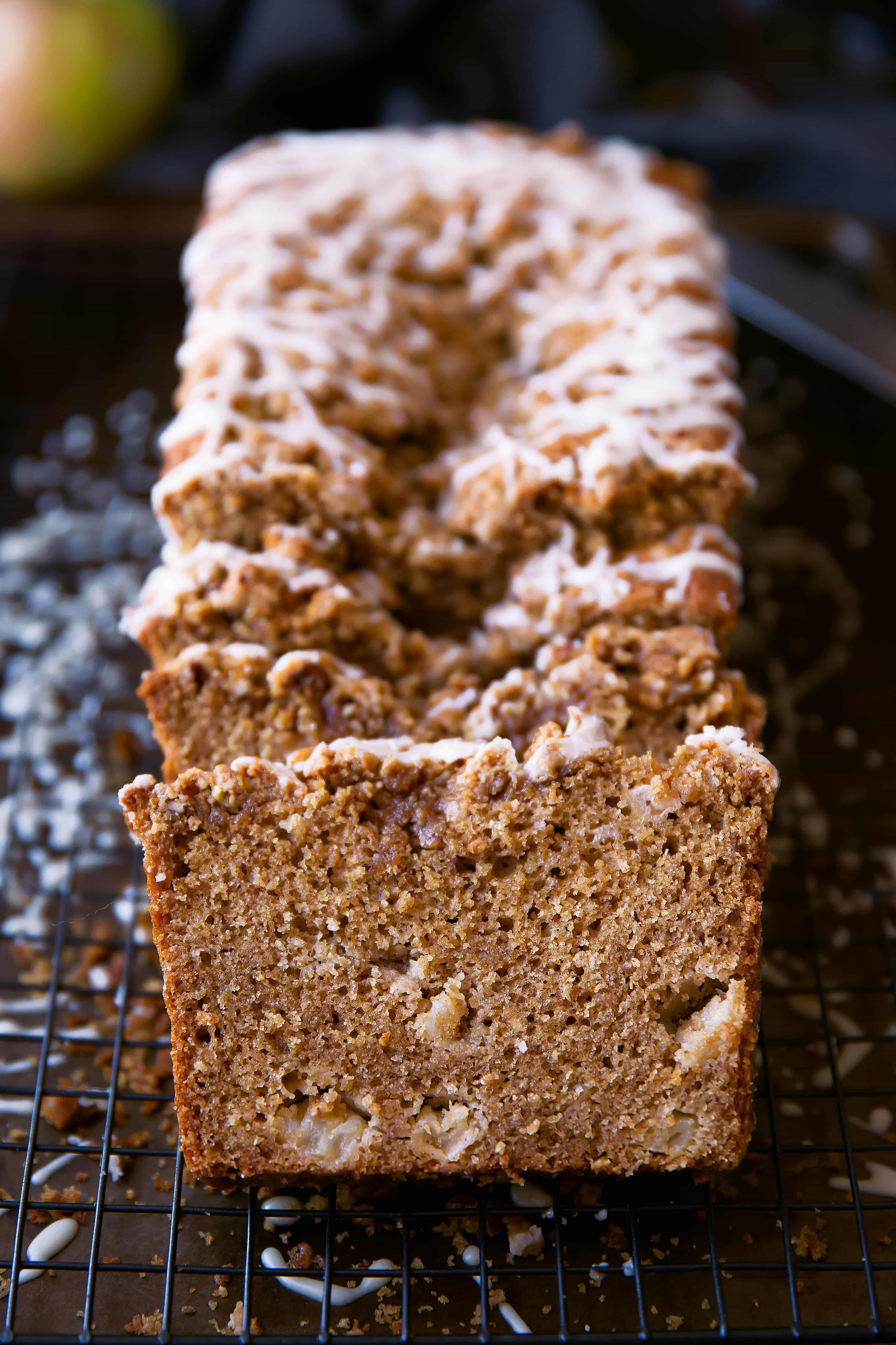 Sour Cream Apple Coffee Cake slices
