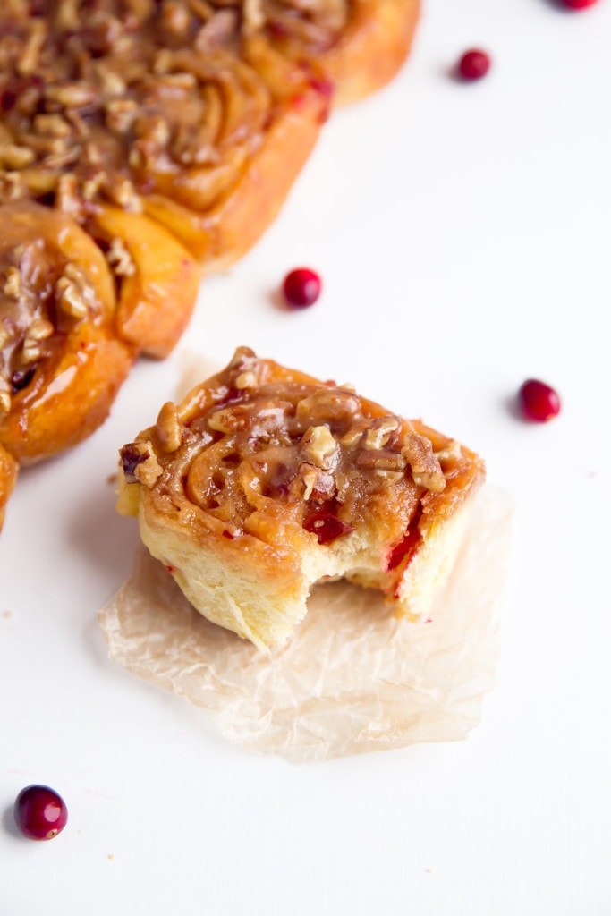 Triple Glazed Cranberry Pecan Sticky Buns: your Thanksgiving morning will never be the same!