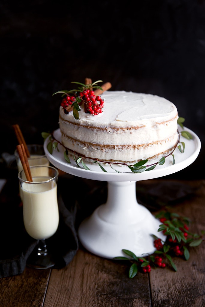 Spiced rum cake with eggnog frosting will have your guests begging for seconds (thirds!).