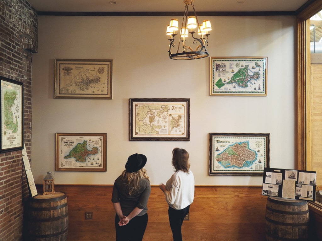 Old Maps of Boston at Boston Harbor Distillery