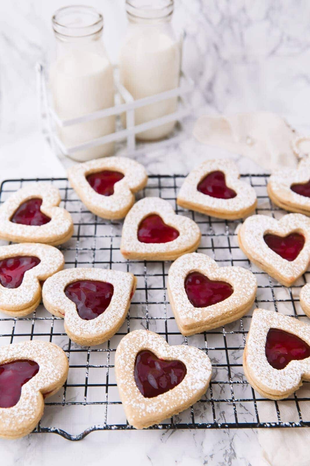 Say I love you to someone sweet with these perfectly soft Cherry Linzer cookies.