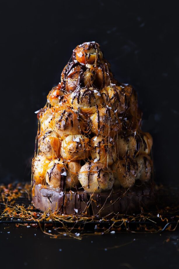 A total showstopper, this Mocha Croquembouche is almost as pretty as it is delicious!