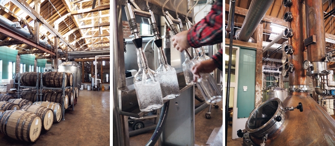 The bottling room at Boston Harbor Distillery