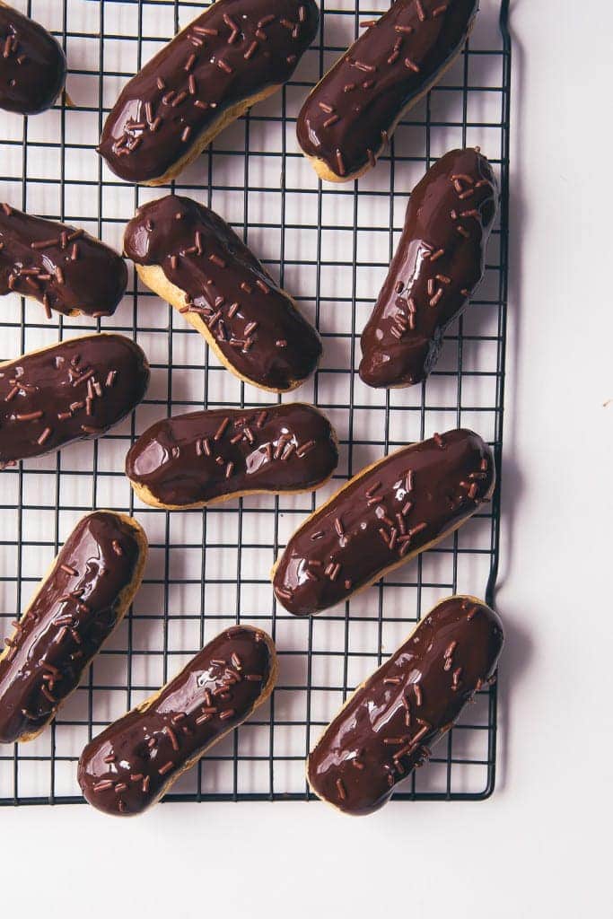 Caramelized Banana Cream Pie Eclairs are a total crowd-pleaser for breakfast, brunch, and dinner (I mean dessert. Dinner. Both.)