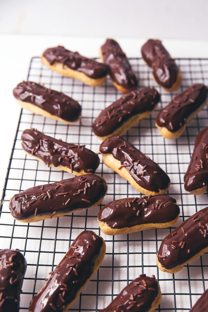 Caramelized Banana Cream Pie Eclairs are a total crowd-pleaser for breakfast, brunch, and dinner (I mean dessert. Dinner. Both.)