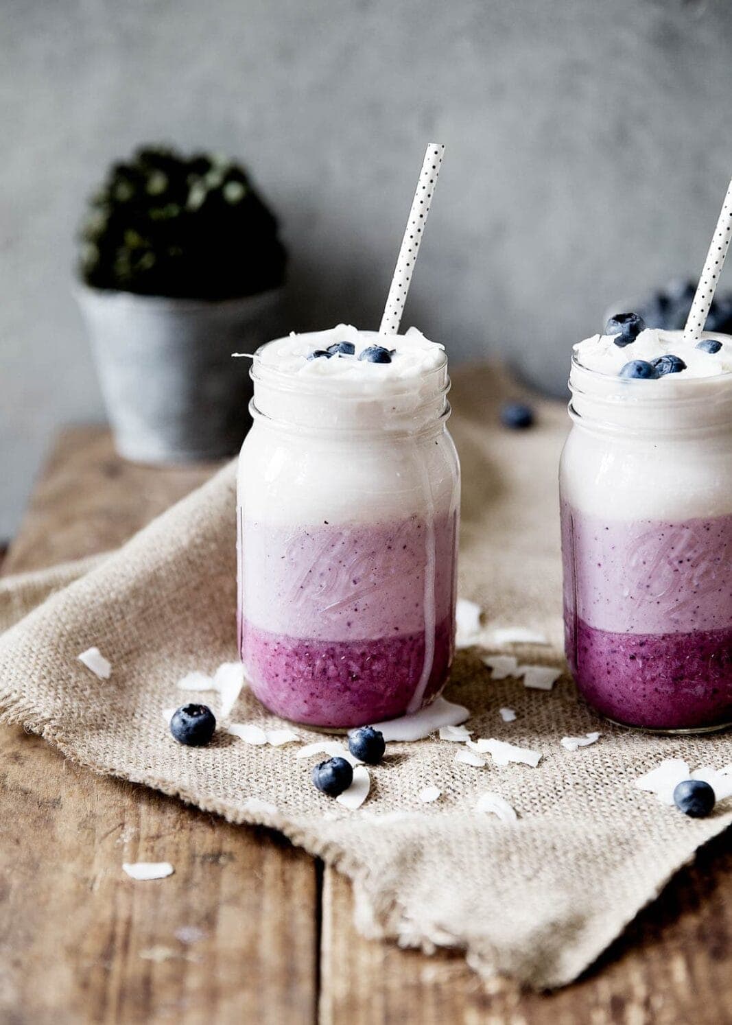 The supermodel of breakfast, this Blueberry Coconut Layered Smoothie is a healthy and delicious way to start your day.