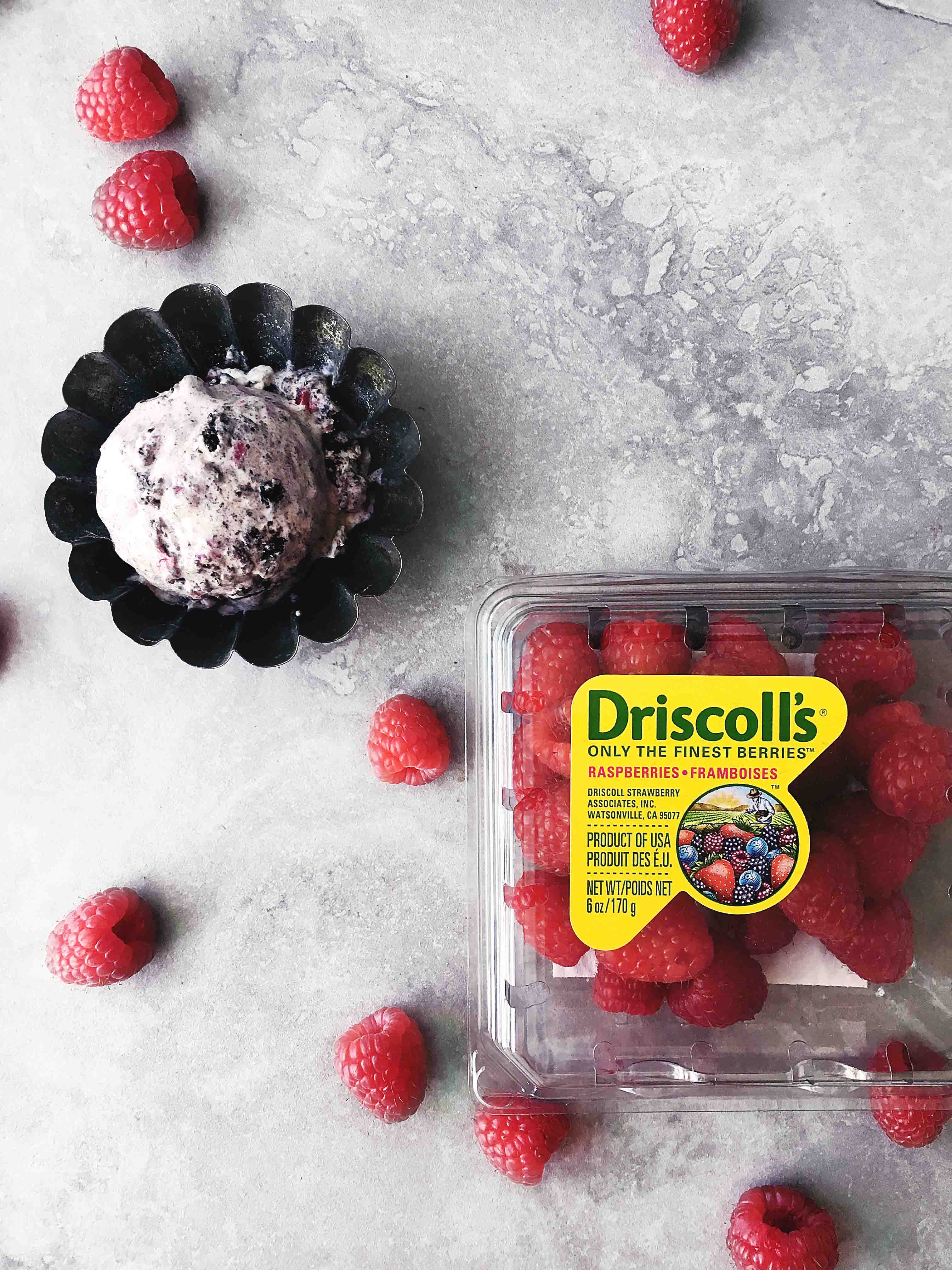 Cookies and Cream Raspberry Ice Cream