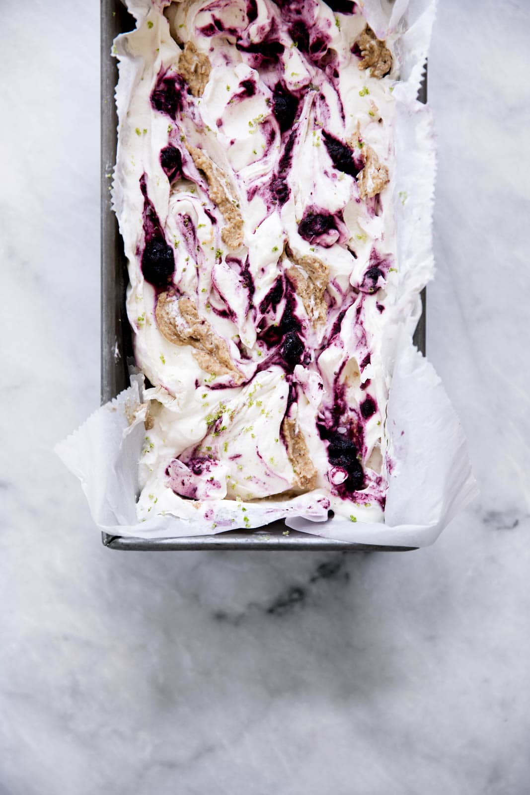 Lime Blueberry Cheesecake Ice Cream