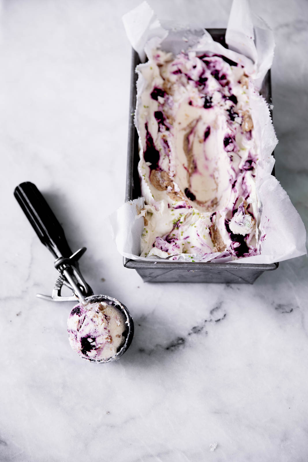 Lime Blueberry Cheesecake Ice Cream