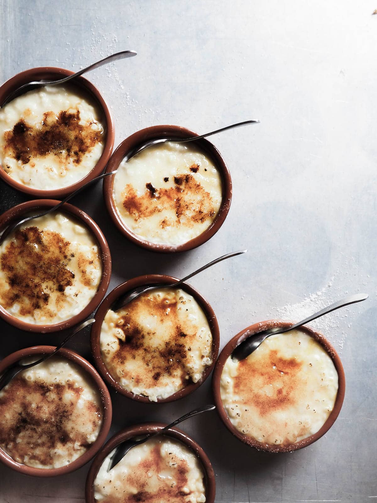 Creme brulee rice pudding