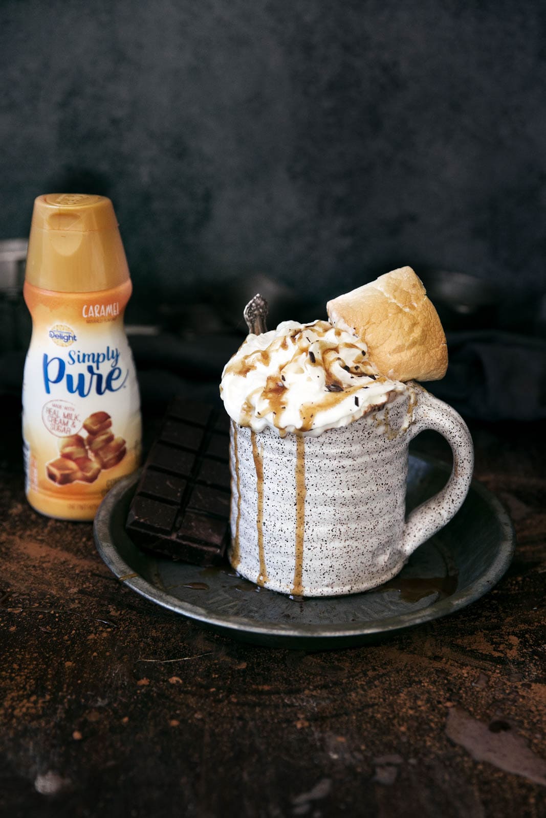 skinny caramel mocha with chocolate and marshmallow