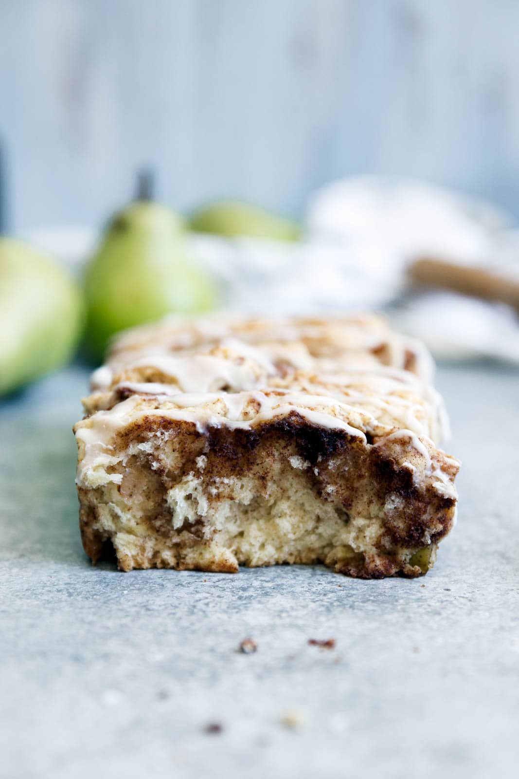 Forget scones, we're making a pull-apart scone bread with bourbon spiked pears and a maple glaze!