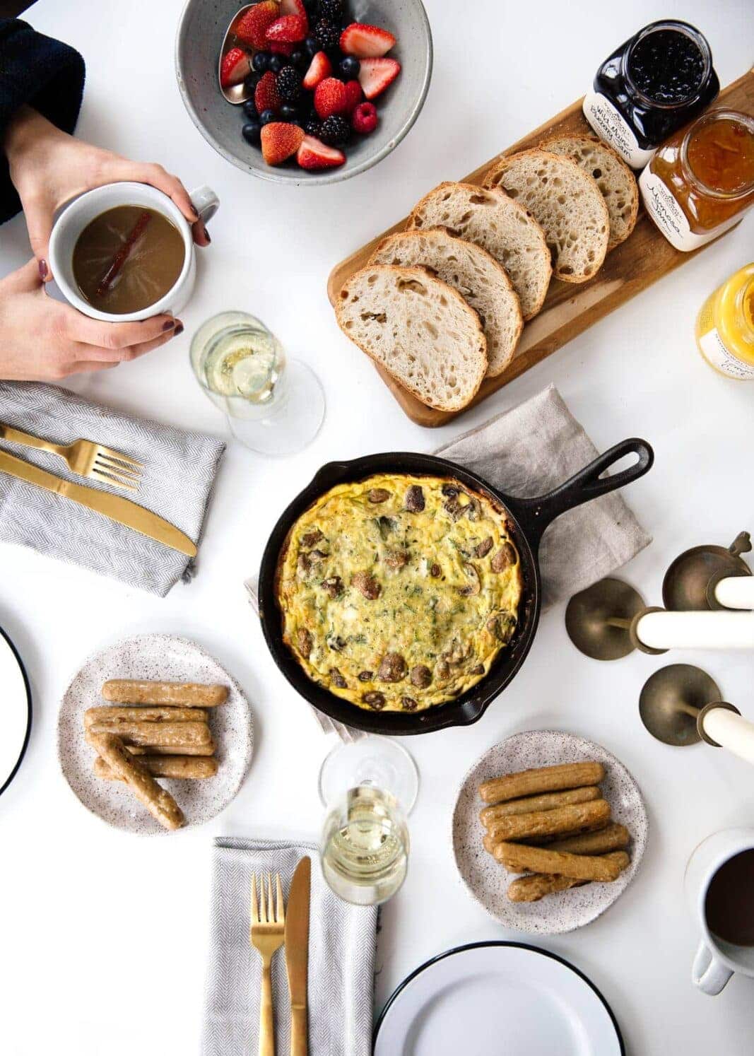 A bountiful 5-dish Christmas Brunch that takes 45 minutes from start to finish.