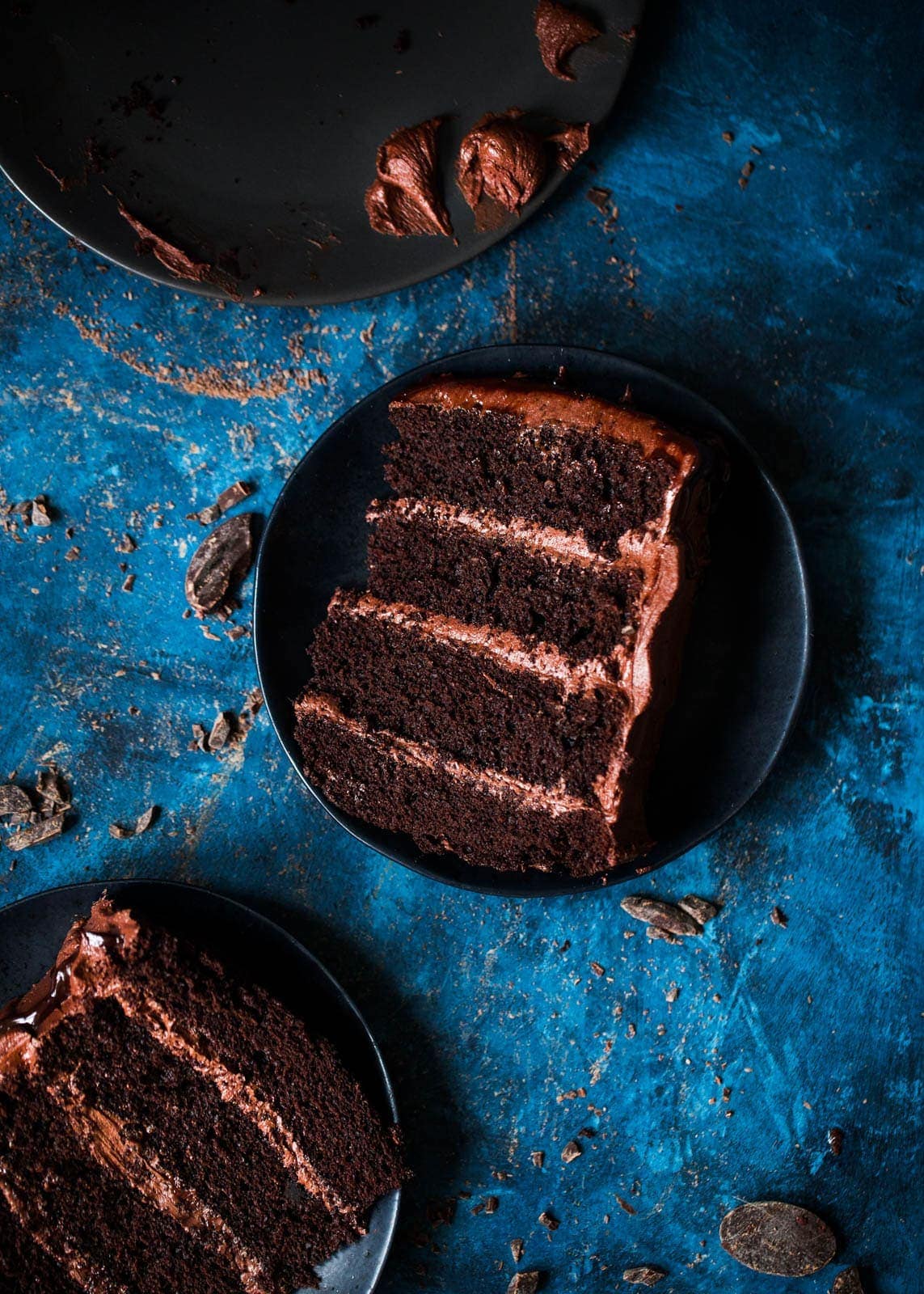 slices of Chocolate Mocha Cake on plates