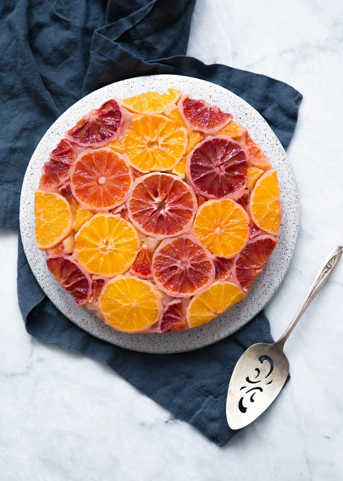 citrus cake on a plate