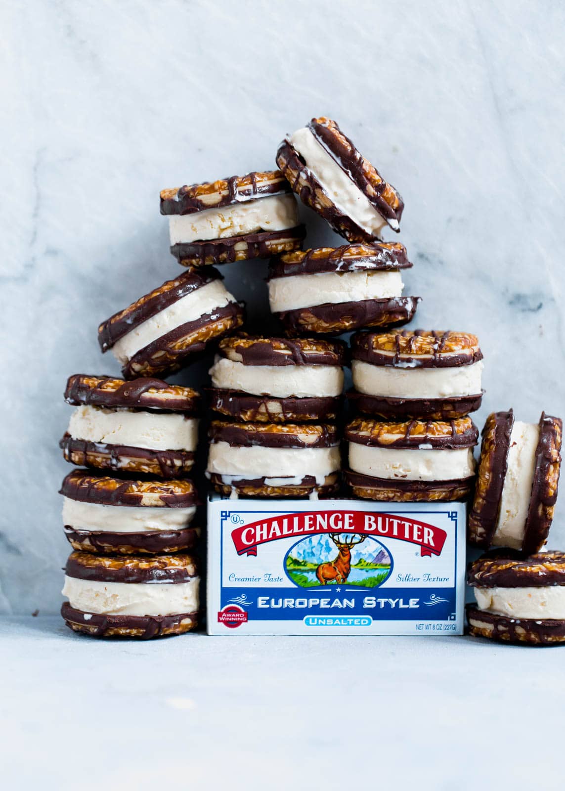 Homemade Samoas Ice Cream Sandwich Cookies. Guys this is real life and I'm so happy about it.