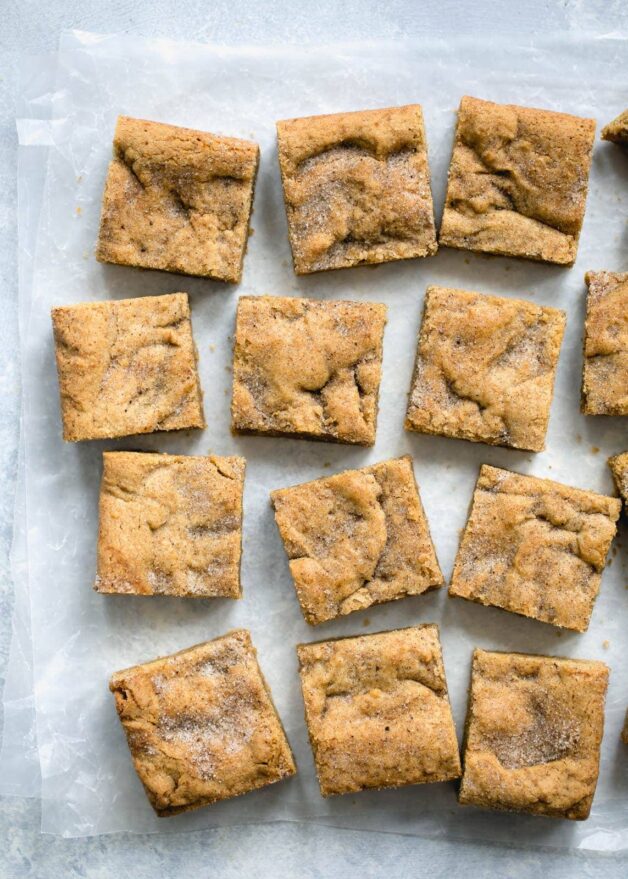 The easiest and most addicting Chewy Chai Blondies with hints of cardamom, ginger, and cinnamon!