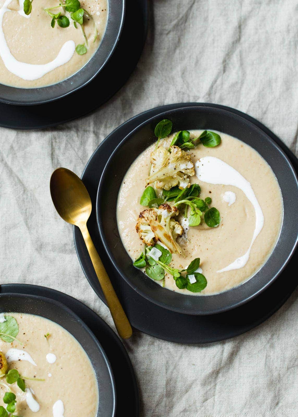Creamy Roasted Cauliflower Soup