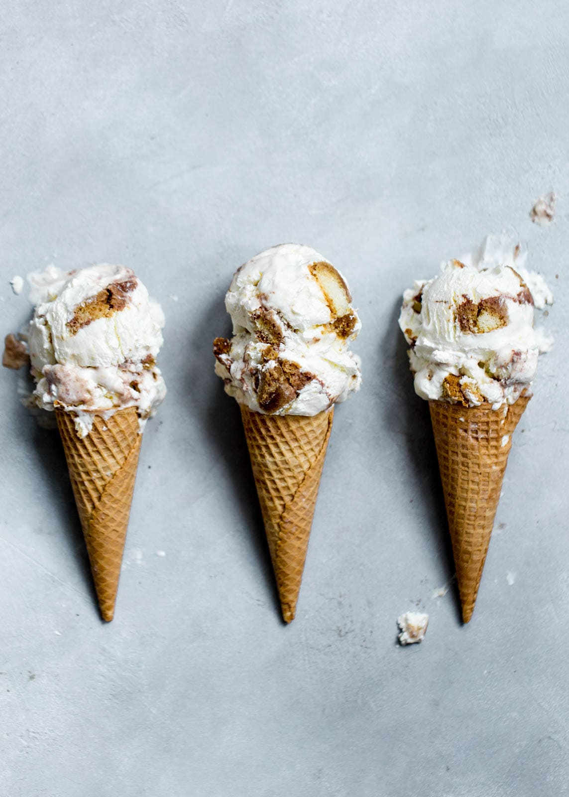 Tiramisu Ice Cream in cones