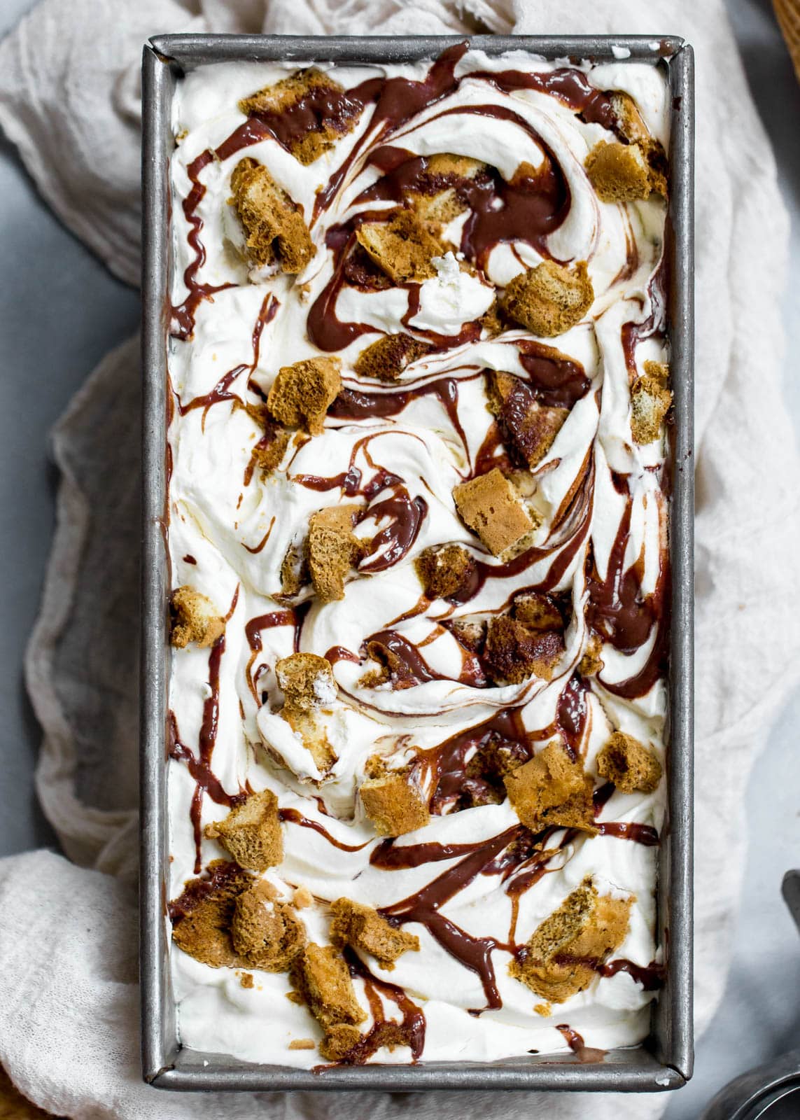 Tiramisu Ice Cream in loaf pan