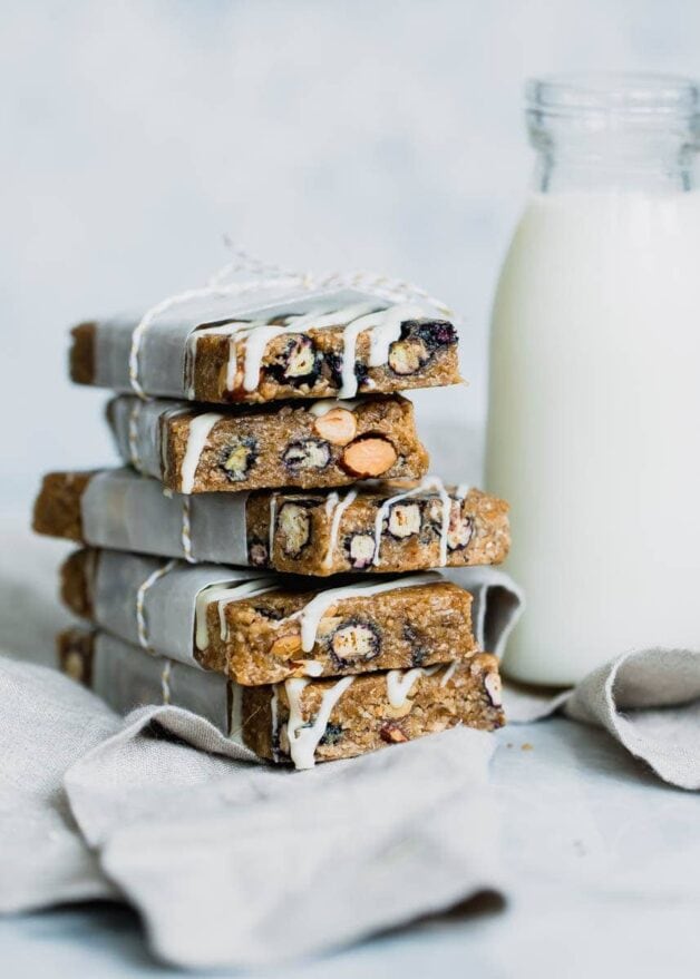 No bake Blueberry Almond Breakfast Bars so good you'll forget they're healthy. Vegan, gluten-free, and ridiculously delicious!