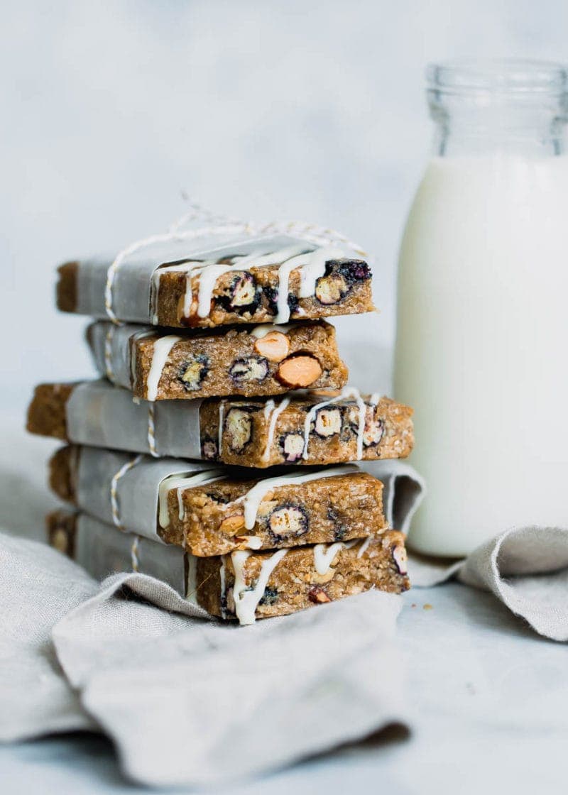 No bake Blueberry Almond Breakfast Bars so good you'll forget they're healthy. Vegan, gluten-free, and ridiculously delicious!
