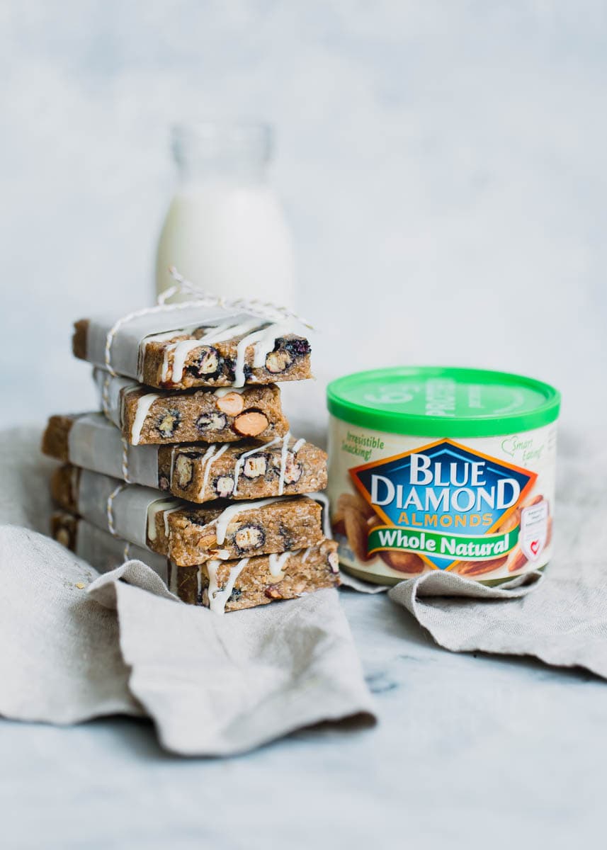 No bake Blueberry Almond Breakfast Bars so good you'll forget they're healthy. Vegan, gluten-free, and ridiculously delicious!