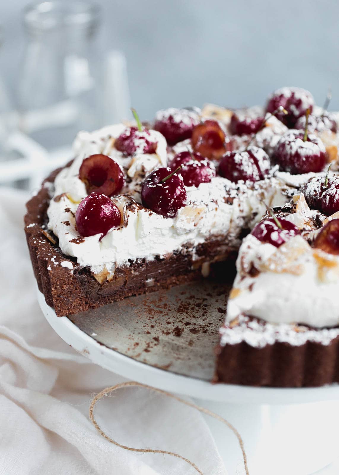 Coconut Chocolate Cherry Tart
