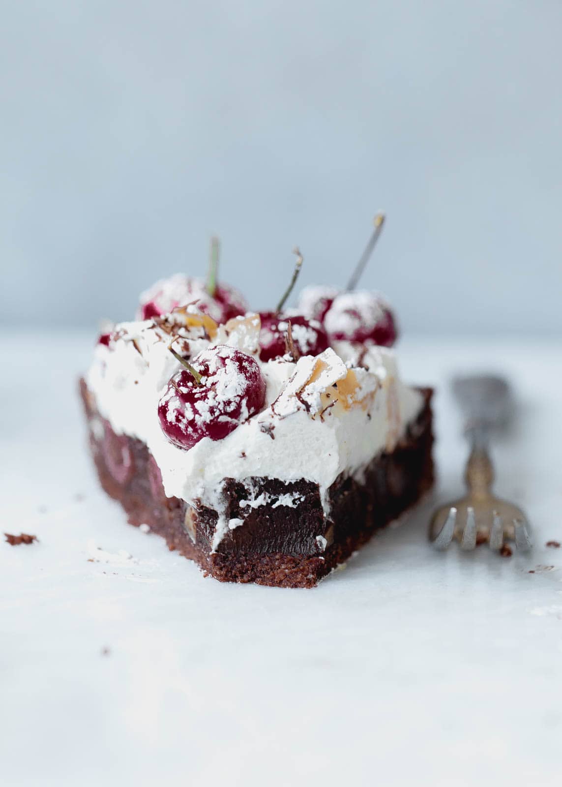 slice of Coconut Chocolate Cherry Tart