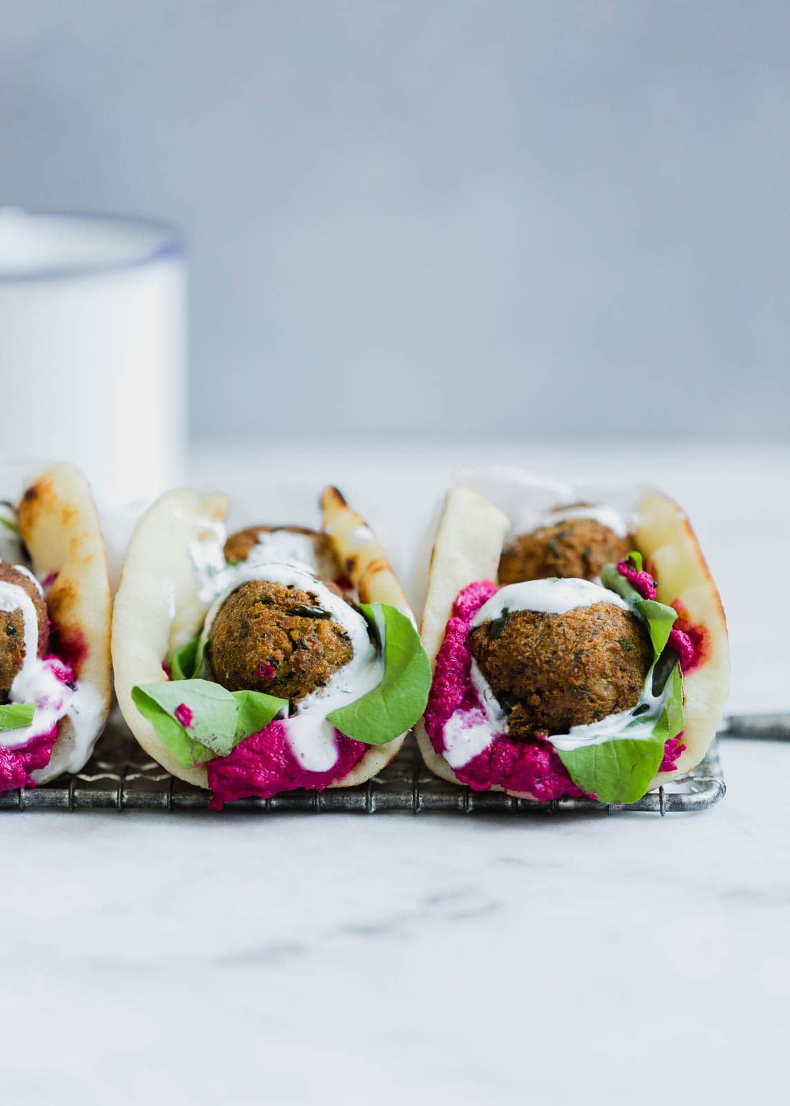 green falafel sandwiches
