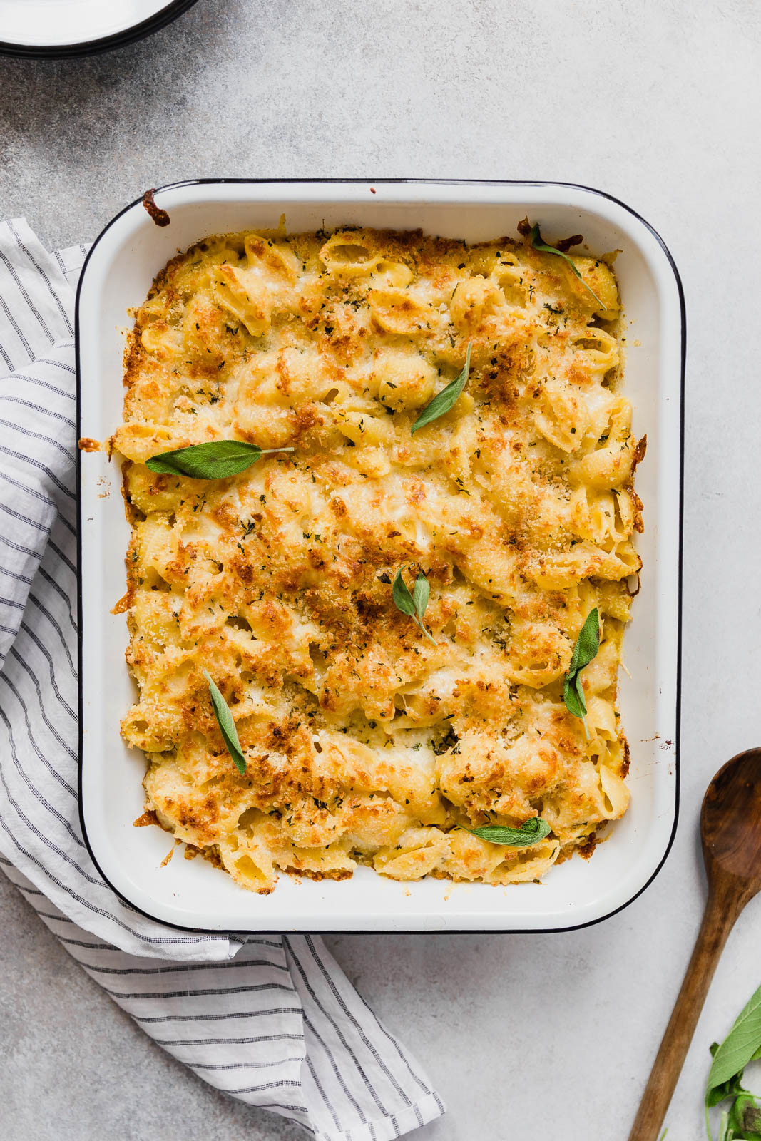 Butternut Squash Mac and Cheese in baking pan