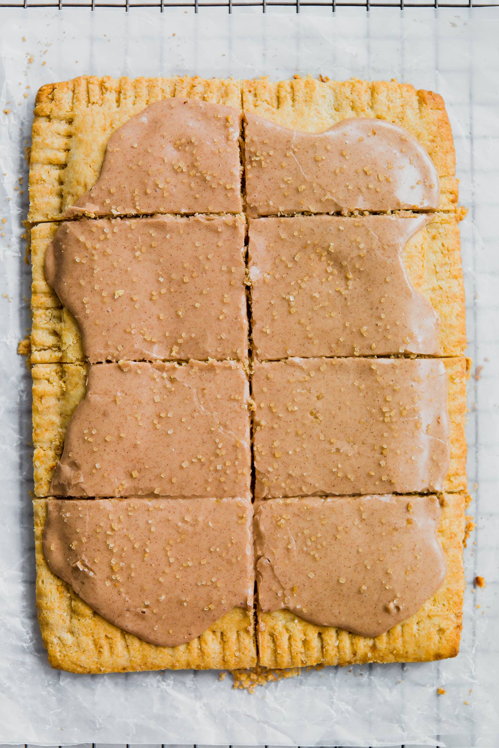giant gluten free pop tart with maple icing