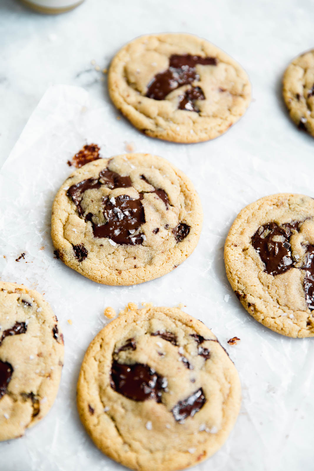 Chocolate Chip Tahini Cookies with Salt