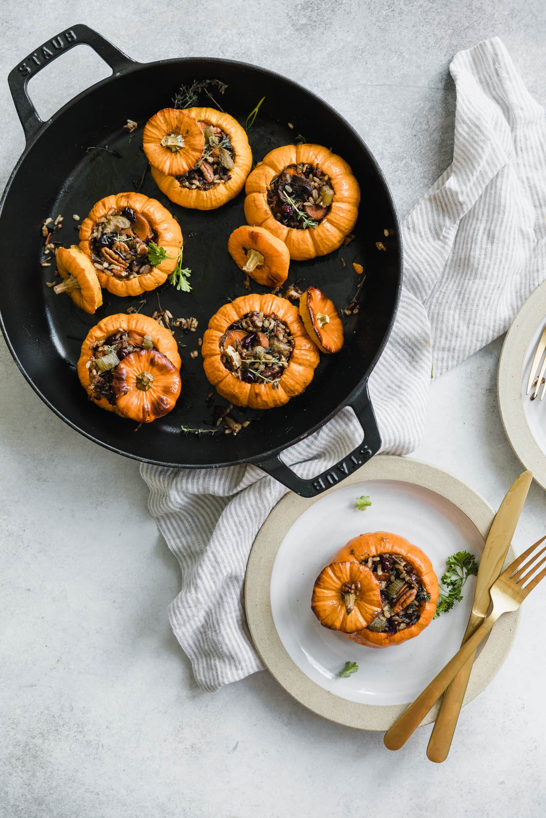 wild rice stuffed pumpkins