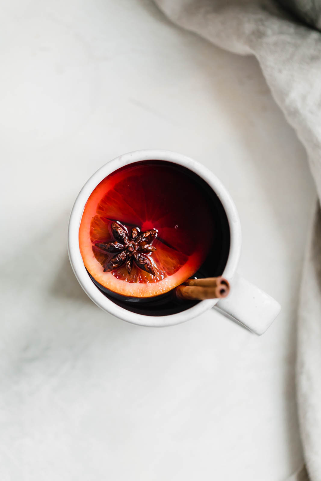 homemade mulled wine in a mug