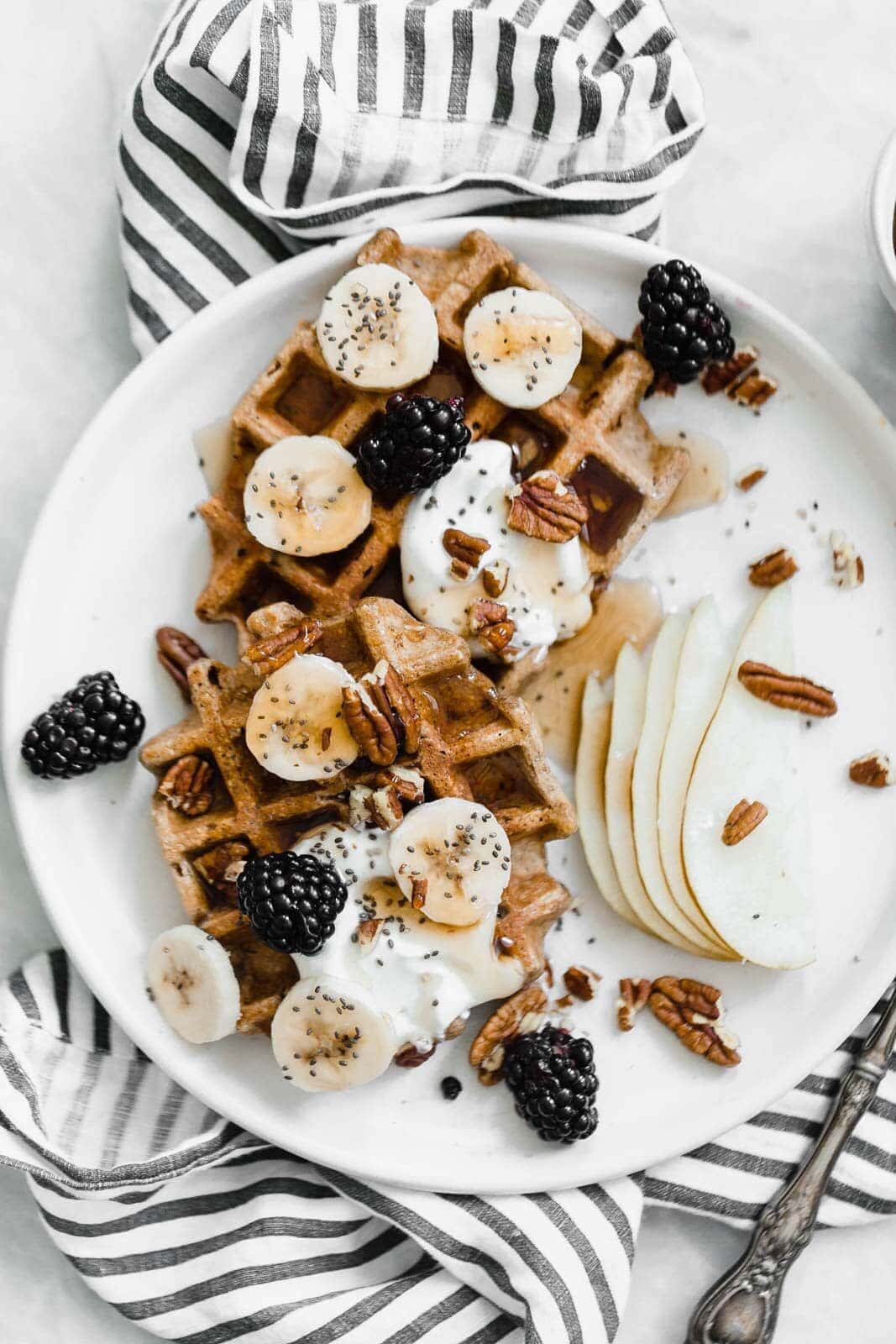 Gluten Free Pumpkin Spice Blender Pancakes made in the blender for the most easy prep ever!